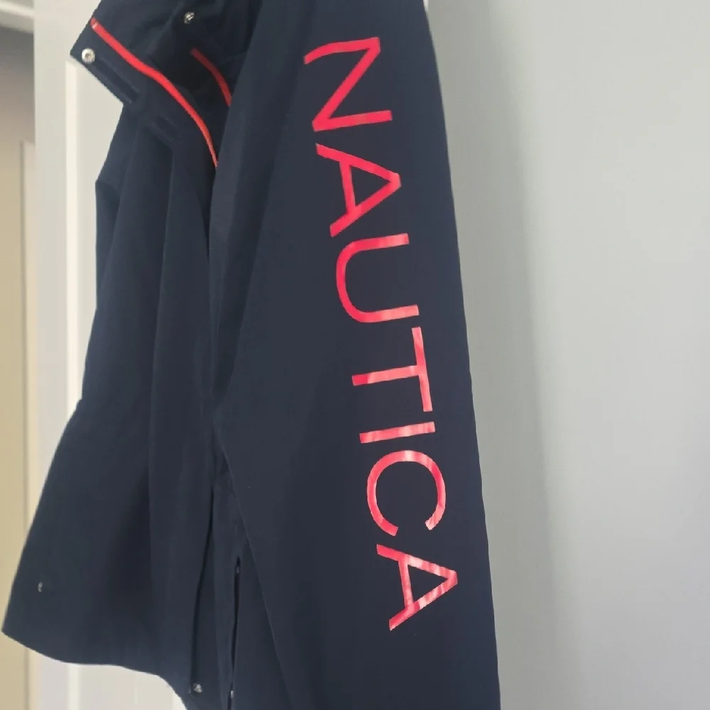 Nautica Navy Utility Jacket with Pink Logo - Picture 4 of 10